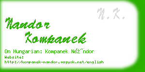 nandor kompanek business card